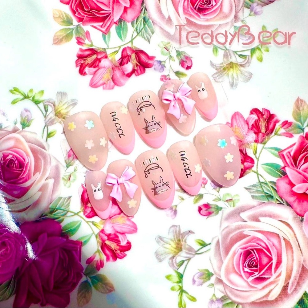 🐹 Bubblegum Totoro 🐹 ฅ՞•ﻌ•՞ฅ PressOn Nails